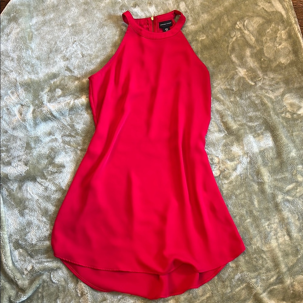 Elegant Red/Pink Halter Dress